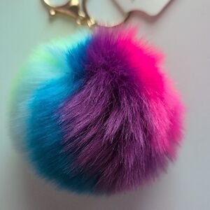 Vibrant Purple and Pink Key Card Holder